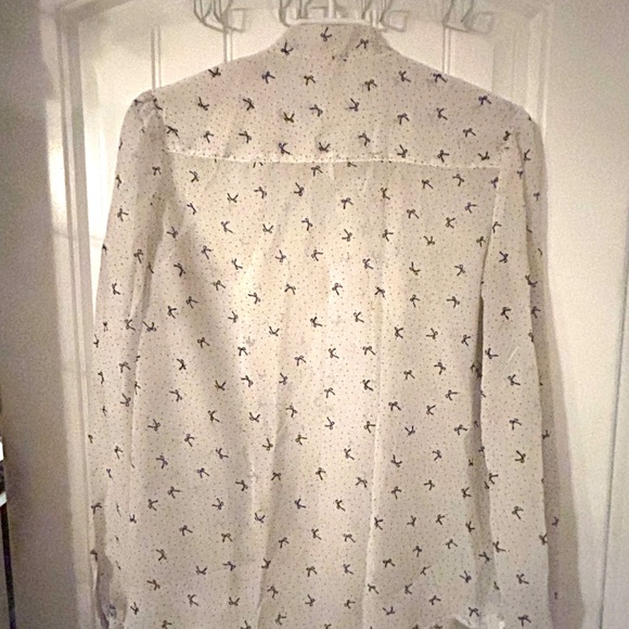 Chiffon tie blouse in ribbon pattern - Picture 2 of 2